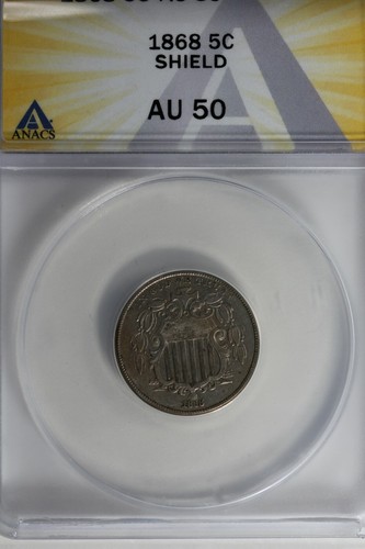 1868 anacs 50 scudo - 1868, au