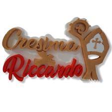 Scritta "La Mia Cresima" in