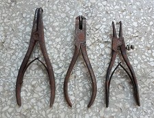 ANTICHI FERRI DA LAVORO 3 PINZETTE ANNI 40