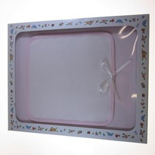 COPERTINA CULLA ROSA IN COTONE "TINTA UNITA" CON INSERTO AIDA DA RICAMARE