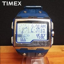 Timex Expedition WS4 Blu Bussola Digitale Barometro Termometro Batteria Nuovo