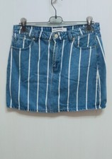 Gonna corta jeans a righe