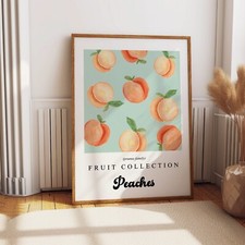 Poster Mercato Frutta Pesca Stampa Frutta Arte Da Parete Cucina Astratto Arredamento Casa 2340