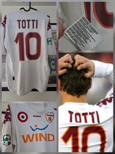 Maglia Calcio AS ROMA 2007 2008 Bianca 80 Anni #10 TOTTI tg XL Kappa Gara