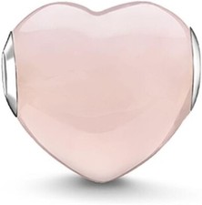 Thomas Sabo Charm Beads Karma in Argento 925 cuore quarzo rosa K0202