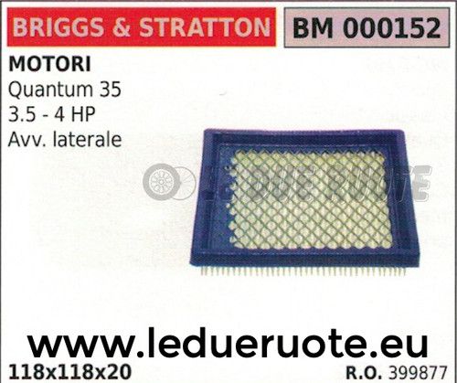 399877 filtro aria motore - aria,