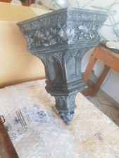 Antica mensola di fine '800 stile neogotico fusione di metallo e cesello manuale