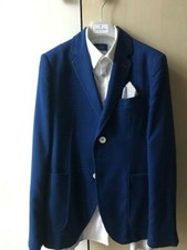 costume prima comunione da maschietto colore blu usato solo 1 volta tg 13anni