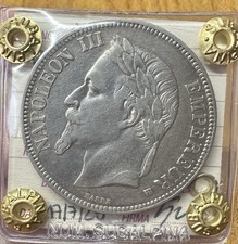MONETA IMPERO FRANCESE NAPOLEONE III 5 FRANCHI 1867 sigillata BB+ SUBALPINA