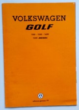 DEPLIANT - VOLKSWAGEN GOLF 1 -