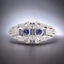 Spilla vintage in tanzanite da