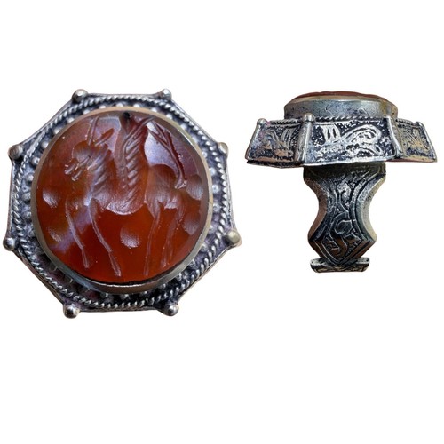 Anello vintage corniola afgana