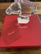 Scultura testa cavallo cristallo Baccarat con scatola Idea Regalo