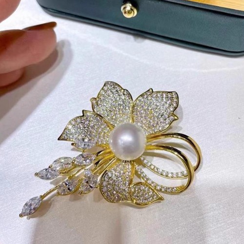 Spille perle fiori strass - , moda