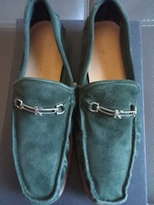 NWT 2100€ KITON NAPOLI SHOES SCARPE GREEN VERY LEATHER "7 1/2" HANDMADE