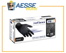 GUANTI IN NITRILE REFLEXX 78 NERI 100 PZ. 4,0 GR.  | ESTETICA - TATUATORI