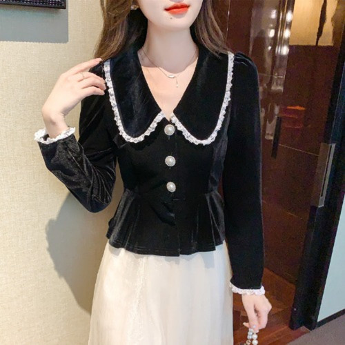 Camicia blusa velluto gotico