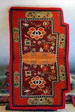 Bellissimo tappeto da sella originale e antico tappeto tibetano lana dal Tibet 