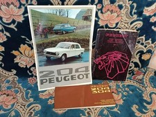 PEUGEOT 204 ANNO 1976 - DEPLIANT PUBBLICITARIO più PRONTUARIO & LIBRETTO COMMERC