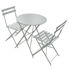 Giotto White Dining Set Steel