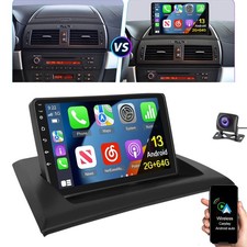 64 GB per BMW X3 E83 2006-2010 9" GPS Android14 autoradio navigatore CarPlay fotocamera RDS