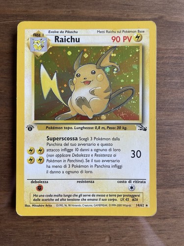 Carta pokémon raichu 62 - raichu, 14/62