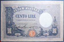 100 LIRE 4/5/1926 AZZURRINO DECRETO RRR VITT.EMANUELE III
