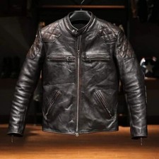 Giacca pelle uomo biker