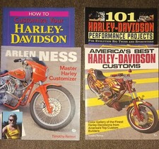 Harley Davidson VTG.Motorcycle Customaztion Books,3 By Timothy Remus + Other EUC