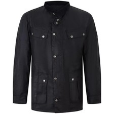 BARBOUR - Giubbotto nero 'WAX