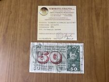 BANCONOTA SVIZZERA 50 FRANCHI