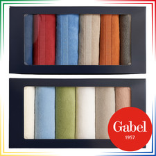 Set 12 Asciugamani Gabel 100% Cotone Cesello Idrofilo 6+6 Multicolore per bagno