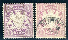 BAVARIA 1874 31b,43 usato 1 MK