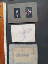 gioielli antichi TRIS DI DISEGNI GIOILLERIA ANELLO-SPILLA- BRACCIALE ROMA.