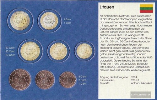 Lituania lit1 2015 flor de - lit1, 3