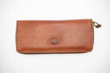 THE BRIDGE Portapenne con cerniera in pelle marrone Italia