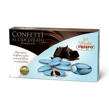 Confetti Crispo, Cioccolato Fondente, 1 Kg, Colore Celeste