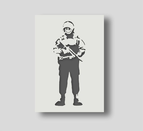 Banksy smiley cooper - stencil,