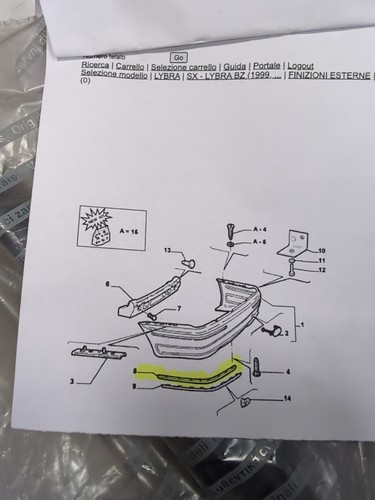 735267933 modanatura sinistro - 735267933,