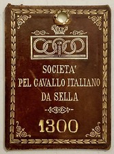 SOCIETÀ PEL CAVALLO ITALIANO DA SELLA TESSERA VENTENNIO CONI A.VIII° 1930