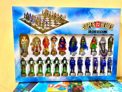 Superheroes heroes chess - dc, 3d
