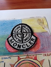 Patch Moncler Stone Island Tessuto Ricamato A Mano 