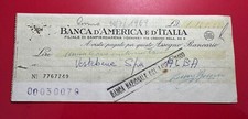 Assegno - Banco d’America e