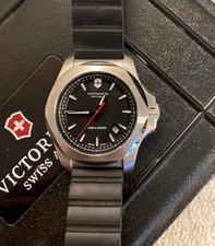 Orologio VICTORINOX 241726 Esercito Svizzero I.N.O.X. Quadrante nero quarzo ottime condizioni 