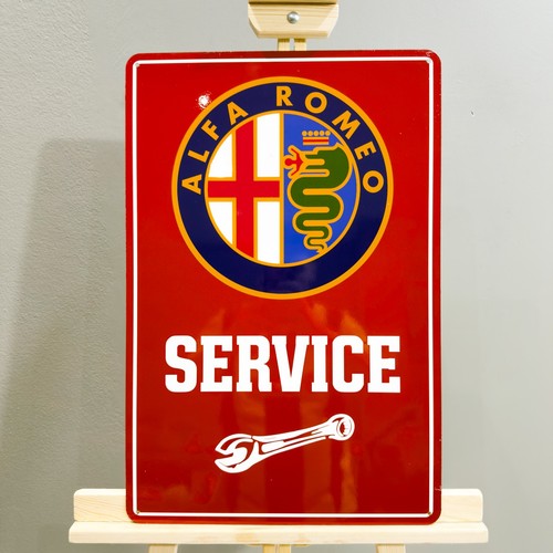 Insegna garage servizio alfa - insegna,