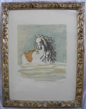 Giorgio DE CHIRICO (Volos 1888-Roma 1978) Il cavallo di Telemaco 87/120 cm 50x40