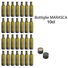 108 bottiglie in vetro Bottiglia Marasca per Olio liquori 10cl + Tappi a Vite