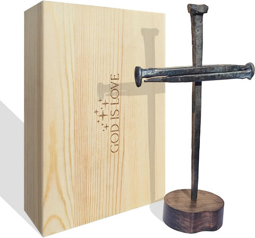 Croce metallo con chiodo - con,