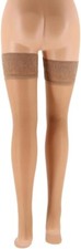 Franzoni Calza Autoreggente Party 20 Den Velata con Riga Balza Pizzo MADE ITALY