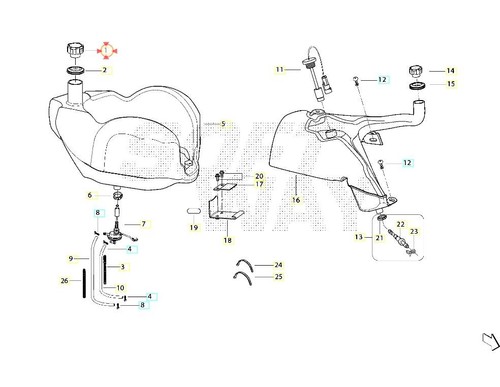 Tappo serbatoio carburante - serbatoio,